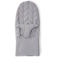 BabyBjörn Stoffen Zitting voor Wipstoel - Geweven Kroonblad quilt - Lichtgrijs