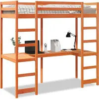 vidaXL Hoogslaper zonder matras massief grenenhout wasbruin 75x190 cm