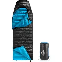 Naturehike CW400 - Mummy slaapzak - Large - 220cm x 85cm - ultralicht - dons - Zwart