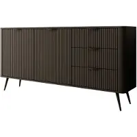 Meubella Dressoir Lima - Zwart - 163 cm