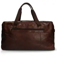 Manfield Bruine leren weekendtas | Maat Onesize