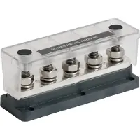 Bep Marine Busbar 5 Studs Wit,Zwart 650 A
