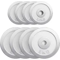 Gorilla Sports Voordeelbundel 30 kg ( 4 x 2,5 en 4 x 5 kg) Halterschijven Chroom
