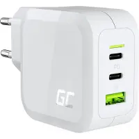 Green Cell Lader - - GC PowerGaN - 65W - 2x USB-C PD - 1x USB-A QC 3.0