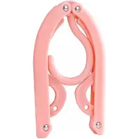 Topco 10 Stuks Reishangers - Opvouwbare Draagbare Kledinghangers - Roze