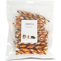PETSTYLE LIVING Gedraaide Sticks met Kip & Rund - Hondensnacks - 12,5cm - 30 Stuks - Kauwstaaf Hond