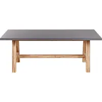 Beliani TONNARE - Tuintafel - Licht hout - 200 x 100 cm - Beton