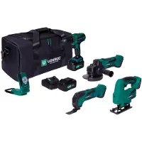 Vonroc Gereedschap set VPower 20V - 4.0Ah | Incl. 4 machines, 2 accu's en oplader