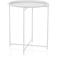 Hjh LIVING Bijzettafel / salontafel / sofatafel ALLRUND metaal wit