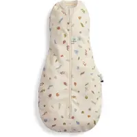 ErgoPouch Cocoon inbaker slaapzak - 0,2 Tog - 2-in-1 Slaapzak, Combi van Slaapzak Baby en Inbakerslaapzak - Slaapzakken- Zomerslaapzak - Slaapzak 70 cm - Bloom