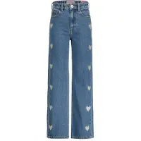 Vingino Wide leg Jeans Cato Heart Meisjes Blauw 158