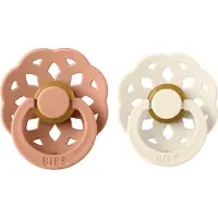 BIBS Boheme - Fopspeen - Maat 1 - Peach & Ivory - 2 stuks - 0-6 mnd