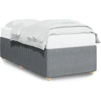 vidaXL Bedframe zonder matras 90x190 cm stof lichtgrijs