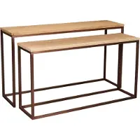 Ptmd bijzettafel zoah - 149x41x85cm set van 2