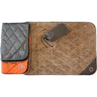 Thermoswitch Samos travel blanket - M - Brown - 2 zijdig bruikbaar - warmte reflecterende warme zijde en koele zijde.