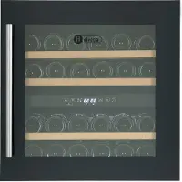 HELVETIA Inbouw wijnkoelkast H 60 cm - 2 temperatuurzones - 36 flessen - type HWTE236GN - 5-22°C