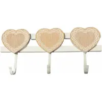 Groh Hartjes kapstok met 3 haakjes white wash