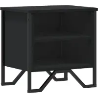 vidaXL Nachtkastje 40x30x40 cm spaanplaat zwart
