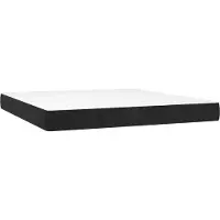 vidaXL Pocketveringmatras medium 160x210x20 cm fluweel zwart