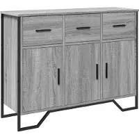 vidaXL Dressoir 97x32,5x74,5 cm bewerkt hout grijs sonoma eikenkleur