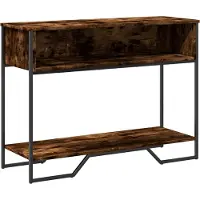 vidaXL Wandtafel 100x35x74,5 cm bewerkt hout gerookt eikenkleurig