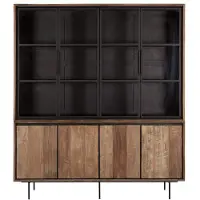 DTP Home Metropole vitrinekast teakhout 180x40x210cm