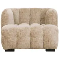MUST Living Lounge chair Mars,75x102x95 cm, glamour sand (Naturel, 102x75x95cm)