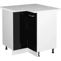 Vicco R-Line Hoekkast – 75.6 cm, WB Marmer Zwart hoogglans