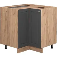 Vicco Fame-Line Hoekkast – 80.5 cm zonder werkblad Antraciet-goud
