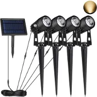 ABC-led LED Solar tuinspots - complete set 4 stuks