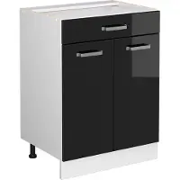 Vicco R-Line Keukenonderkast – 60 cm met lade, zonder werkblad Zwart hoogglans