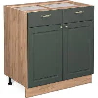 Vicco Fame-Line Keukenonderkast – 80 cm zonder werkblad Groen-Goud Landhuis