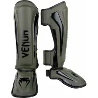 Venum Elite Kickboks Scheenbeschermers Khaki Zwart - XL
