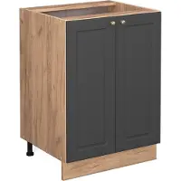 Vicco Fame-Line Keukenonderkast – 60 cm zonder werkblad Antraciet-goud