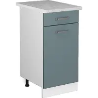 Vicco R-Line Keukenonderkast – 40 cm, WB Marmer Blauw-grijs