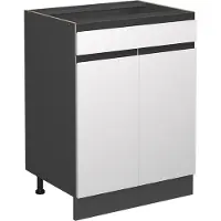 Vicco R-Line Keukenonderkast – 60 cm J-vorm, met lade, zonder werkblad Wit
