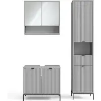 Vicco Badkamermeubelset Eliza Grijs 3-delig, Model 40705