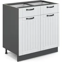 Vicco Fame-Line Keukenonderkast – 80 cm zonder werkblad Wit Landhuis