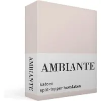 Ambiante Katoen - Splittopper Hoeslaken - 180x200 - Zand