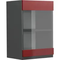 Vicco R-Line Glazen keukenkast – 40 cm J-vorm Rood
