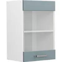 Vicco R-Line Glazen keukenkast – 40 cm Blauw-grijs