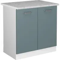 Vicco R-Line Wastafelkast – 80 cm, WB Marmer Blauw-grijs