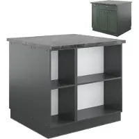 Vicco Fame-Line Keukeneiland – 90 cm met lade, zonder werkblad Groen-Goud Landhuis/Antraciet