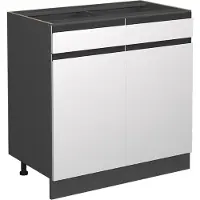 Vicco R-Line Keukenonderkast – 80 cm J-vorm, zonder werkblad Wit