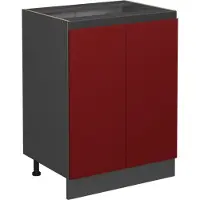 Vicco R-Line Keukenonderkast – 60 cm J-vorm, zonder werkblad Rood