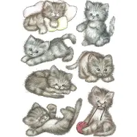 Herma Stickers schattig poesje - 10 stuks