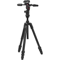 Manfrotto Befree GT PRO + 3-Way Fluid Head, Alu Tripod Kit (MKBFRTA4GTFB-3W)