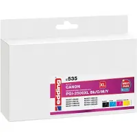 Edding Inktcartridge vervangt Canon PGI-2500XL BKCMY Compatibel Combipack Zwart, Cyaan, Magenta, Geel EDD-535 18-535