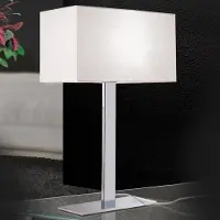 Orion Tafellamp Grigor, chroom / zilver, Woon-/ Eetkamer, Textiel / Stof / Zijde, Modern, Tafellamp