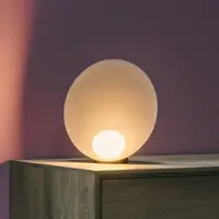 Vibia LED-tafellamp Musa, dimbaar, paars / roze / rose, Woon-/ Eetkamer, Aluminium, Modern, LED tafellamp
